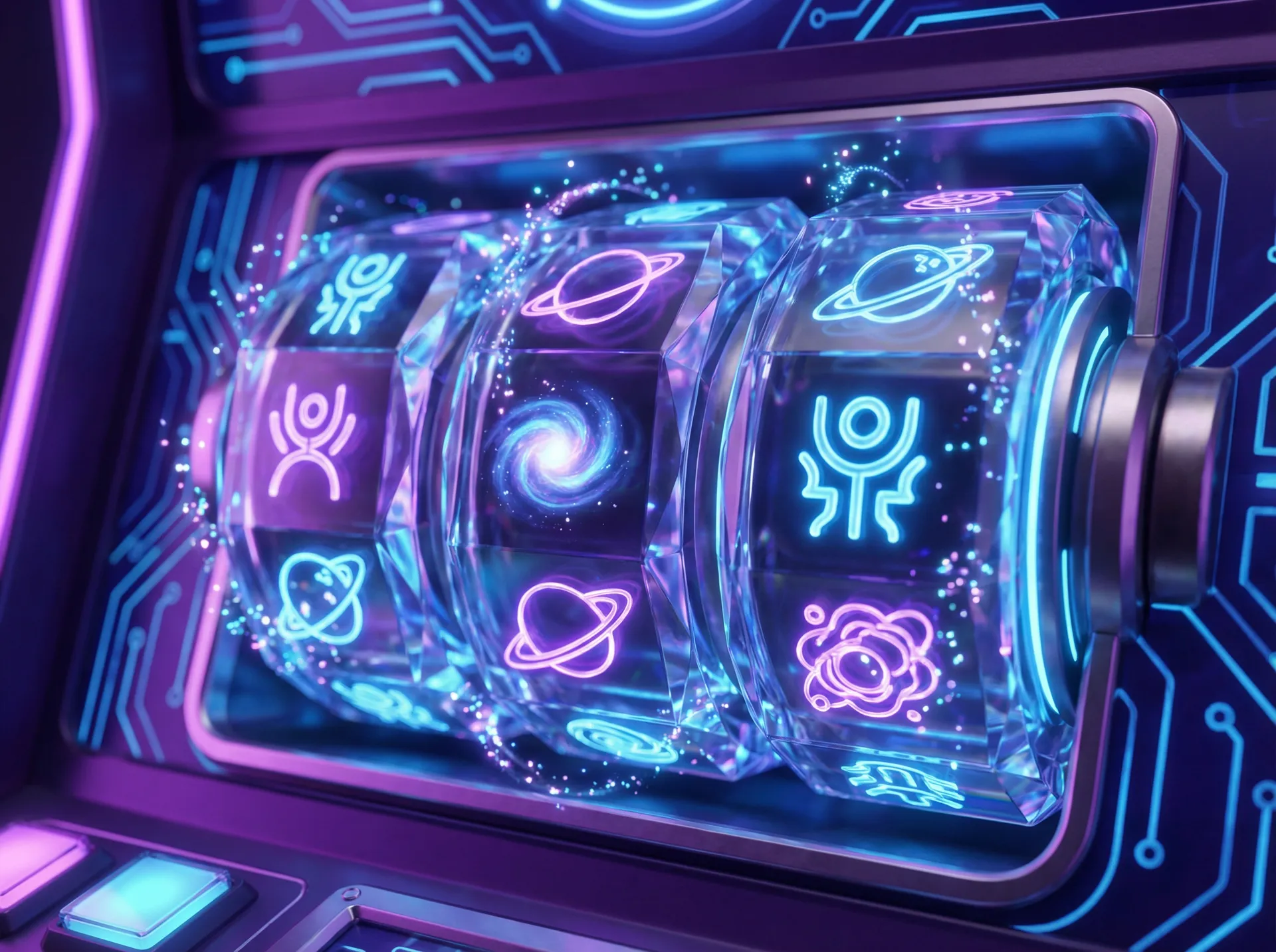 澳洲幸运五电子游艺外星符号水晶转轴